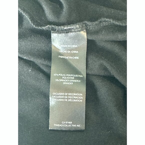 BEBE Y2K Crystal Logo Ruched Sleeveless Midi Dress Size Large Black Stretch 90s - Picture 8 of 11